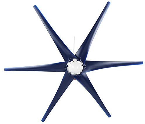 YWBL-WH Wind Turbines Small Generator, 6 Vane/Wing Windmill Kit with 3 Phase AC Generator, Easy Install for Boats, Cabins or Mobile Houses Charging, High Wind Energy Utilization, Slow (12V)
