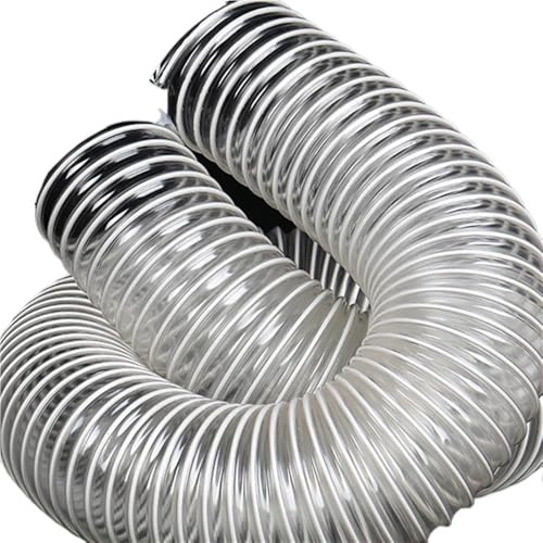 Transparent Tube Fit Fit for Dust Suction, Vacuum Fume Exhaust Hose, Exhaust Pipe, Air Tube,Inside Diameter 20-100mm * 1-5 Meter,1Pc(2 Meter,Inner Diameter 100mm)