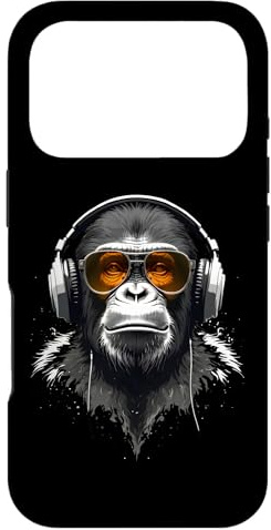 DJ Monkey avec Casque Techno Rave Disco Disco Jockey DJ Coque pour iPhone 17 Pro