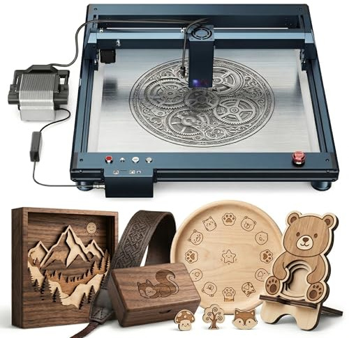 LONGER Laser B1 Machine à graver laser, 30 W, avec assistance à l'air automatique, gravure laser à diode haute vitesse, surface de travail 450 x 440 mm, pour bois, acrylique, cuir, verre et métal