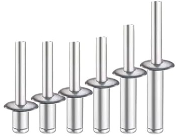 Remaches ciegos de aluminio de brida grande de 20 piezas, remaches pop de cabeza ancha for reparación marina, instalación de tuberías y mantenimiento de hardware del hogar(3.9X6mm)