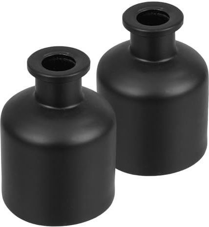 VICASKY Ambientador Mikado en Botella Difusora de Vidrio Cilíndrica 50 Ml Recargable, Elegante y Fácil de Limpiar para Uso Doméstico en Salones, Pack de 2 Unidades
