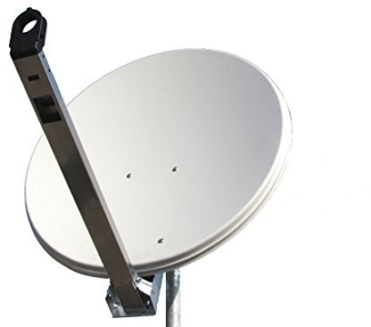 Parabola Offset in alluminio Offel diametro 65 cm ideale per la ricezione dei segnali satellitari, colore bianco