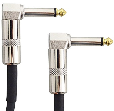 keepdrum GC028 Patchkabel 6,3mm Klinke-Winkelstecker Mono 60cm