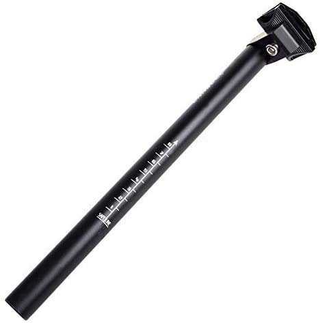 CYSKY 25.4 Bike Sattelstütze 350mm Alumium Einstellbare Sattelstütze für die meisten Fahrrad Mountainbike Rennrad MTB MTN BMX (Schwarz)