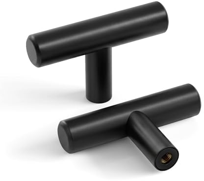 LONTAN 20 Pack Black Door Knobs - Kitchen Cupboard & Cabinet Knobs & Drawer Handles