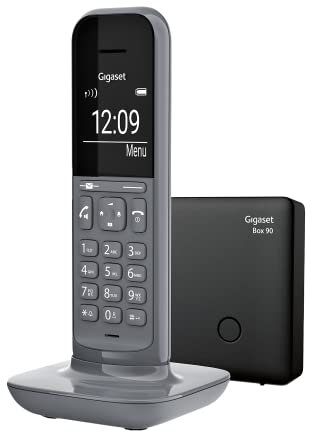 Gigaset CL390 - Schnurloses Design DECT-Telefon - Freisprechfunktion- 2 Akustik-Profile, Grafik Display, leichte Bedienung mit intuitiver Menüführung, inkl Basisstation Box 90, grau [Deutsche Version]