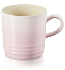 LE CREUSET Cappuccino Becher aus Steinzeug, 200 ml, Shell Pink, 70303207770099