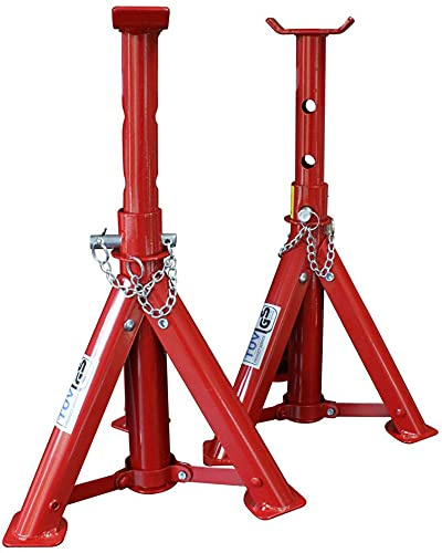 kippen 1167A1 Coppia di Cavalletti per Auto con Portata Max 2000 kg, Rosso