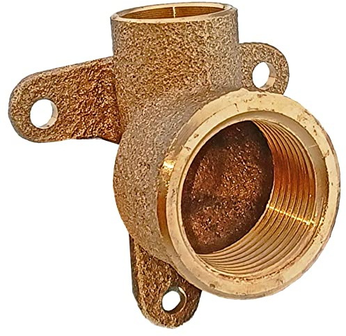 MegaHaustechnik Wandwinkel 18 x 3/4“IG Lötfitting aus Messing für Rohr-Außendurchmesser 18mm zum Löten, mit 3/4 Zoll Innengewinde, Trinkwasser geeignet, Nr.4471G Deckenwinkel