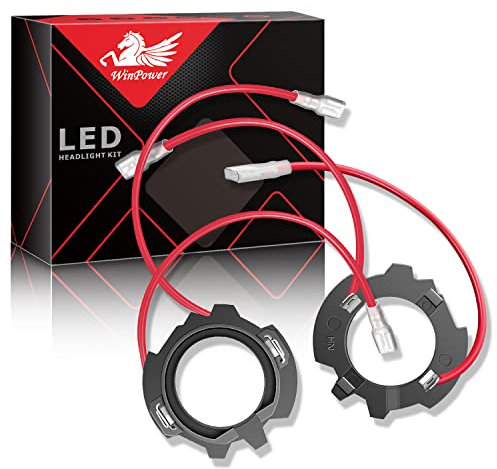 WinPower H7 LED Glühbirnen Sockel Halter Adapter Lampen Clips Scheinwerfer Haltesockel Kompatibel mit Golf MK5/Jetta/Golf 5, 2 Stück