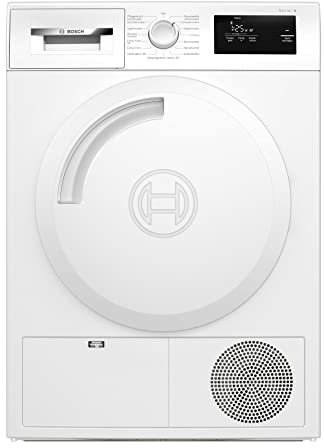 Bosch Wärmepumpentrockner für 7 kg Wäsche, Serie 4, 243 kWh pro Jahr, Auto Dry, Sensitive Drying-System, Umweltfreundliches Kühlmittel, Weiß, WTH83003