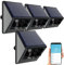 Luminea Home Control Bewegungssensor Akku: 4er-Set Outdoor-PIR-Sensoren, Solarpanel, App, IP55, ZigBee-kompatibel (Smarthome-Bewegungsmelder, Bewegungssensor Solarpanel)
