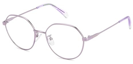 POLAROID Brille mit Sehstärke für Damen optional mit Sonnenbrillentönung oder Blaulichtfilter, Oval, gefertigt aus Metall, Modell: PLD D490/G (inklusive Brillenetui)