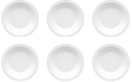 Dekorah 6 Piatti Fondi in melamina italiana, molto resistenti (230 grammi) per 22 cm, facili da pulire anche in lavastoviglie. Ideali per Mense Scolastiche, Catering, Camping,barche, case di riposo.