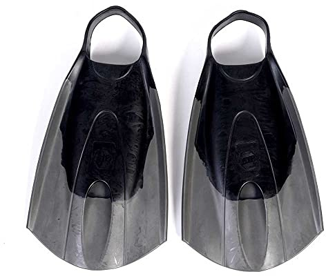 RIP Pinne per bodysurf e bodyboard, galleggianti, 100% gomma naturale, ultra morbide e confortevoli, massima potenza e propulsione, pinne da nuoto (XL, nero/grigio)