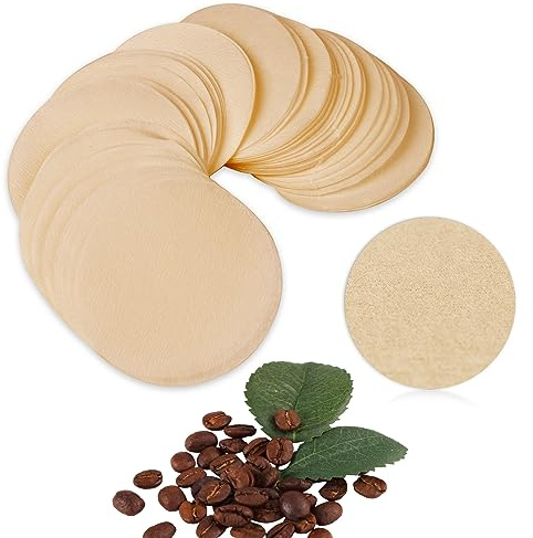 CEYAZYE 200 PCS Round 56 mm Disposable Coffee Filter Paper | Moka Coffee Pot Filter for Espresso Machine Portafilter Moka Pot, Quality Material Paper Fiber Heat Resistance