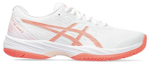 ASICS Damen Gel-Game 9 Clay/OC Sneaker, White Sun Coral, 44 EU