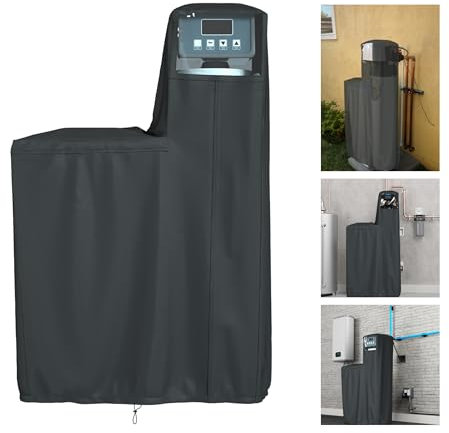BENVOL Copertura per addolcitore d'acqua, facile da installare, protezione per tutte le stagioni, tessuto Oxford 900D, misura universale 162,6 x 101,6 x 40,6 cm, colore nero, protegge il tuo