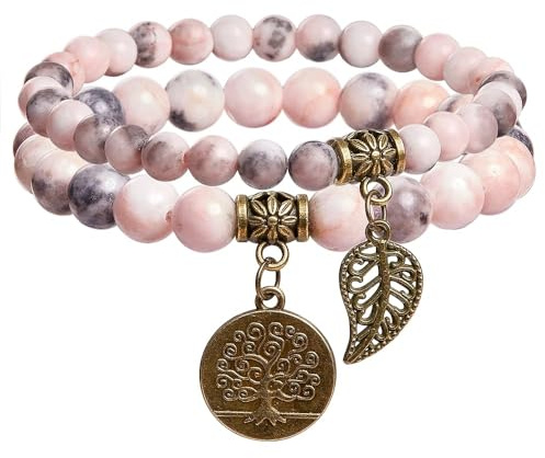 Farfume Chakra Armband Echte Steine, Echte Steine-Edelsteine Armband fur Damen