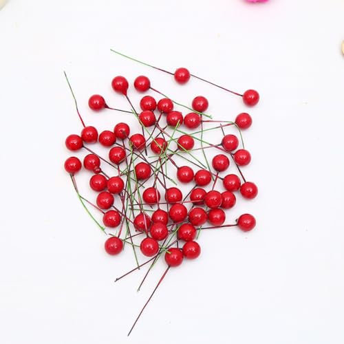 100 Stück Künstliche Kirsche Aus Schaum,Künstlich Kleine Rote Frucht Ornamente,DIY Handgefertigte Handwerken,für Heimdekoration Weihnachtsdeko Golddekor Hochzeitsdeko Geschenkdekor Foto-Requisiten
