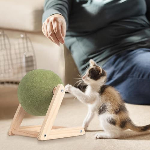 Silberne Weinrebenkugeln für Katzen | Rotierende Rolle mit Katzenminze | Essbares Spielzeug für Kätzchen Silvervine für Katzen zum Lecken | Rotierende Rolle mit Katzenminze | Kugeln von E zu Katze