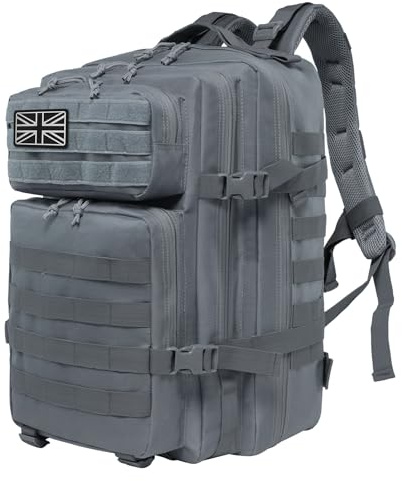 Delgeo 45L Military Tactical Backpacks Molle Army Assault Pack 3 Day Bug Out Bag Hiking Treeking Camouflage Hunting Rucksack