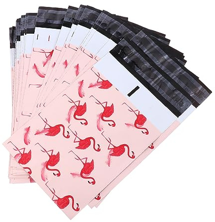 GARVALON 50 Stück Flamingo Versandtaschen Pvc Selbstklebend 16x27cm Bedruckte Paketbeutel Für Sicheren Warentransport Und Versand