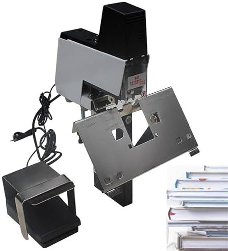 Elektrischer Sattelhefter, 106 automatische Schnellhefter-Bindemaschine 2–30 Blatt mit Pedal, 9-Gang-Desktop-Automatik-Bindemaschine mit Fußschalter for Schulen, Büros, Verlage
