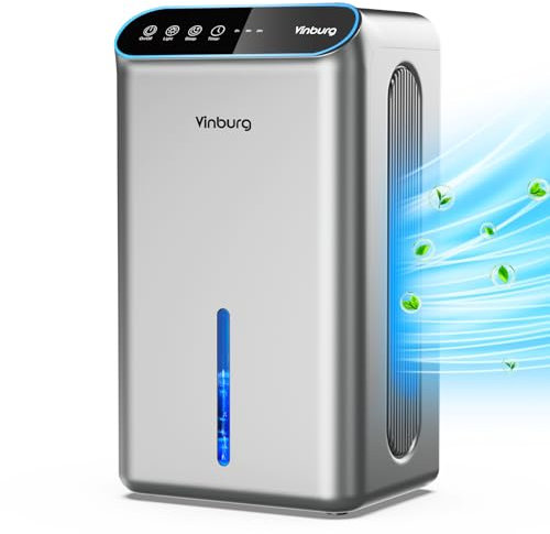 85 OZ Dehumidifier for Home, 801 sq ft Quiet Dehumidifier with Drain Hose, Reusable Filter, Sleep Mode, Auto Shut Off, Timer, Portable for Bedroom Bathroom, Basement