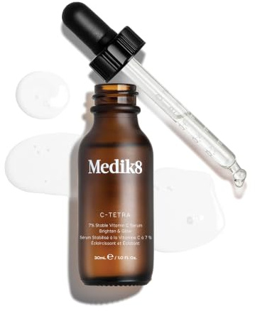 Medik8 C-Tetra, Lipid-Serum mit 7% Vitamin C für mehr Ausstrahlung – 30 ml | Vitamin-C-Serum – angereichert mit Vitamin E, glättend, aufhellend und pflegend; für Vitamin-C-Einsteiger/empfindliche Haut