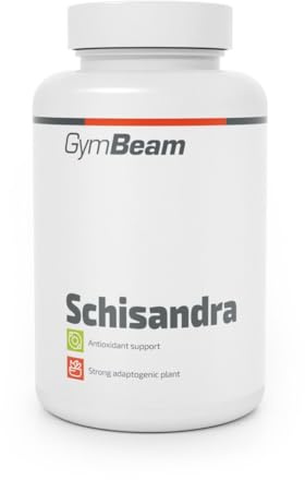 GymBeam Schisandra Chinensis Capsule - Integratore Alimentare con Frutto in Polvere di Magnolia Cinese, Adattogeno per Benessere Mentale e Fegato, 100% Naturale e Vegano, 90 cps
