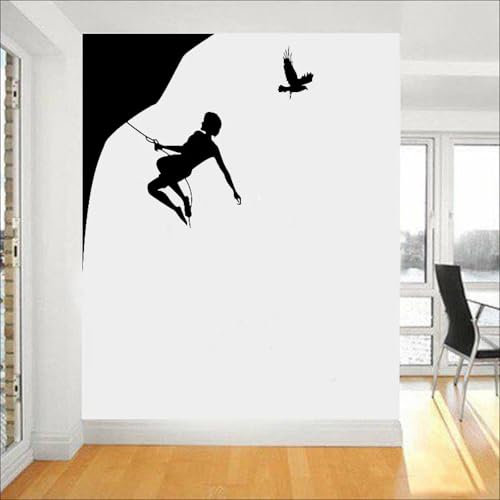 MIAOKEJIA Bergsteigen Wandtattoo Bergsteiger Wandaufkleber Berglandschaft Home Interior Schlafzimmer Wohnzimmer Studio Dekoration extreme Wandgestaltung