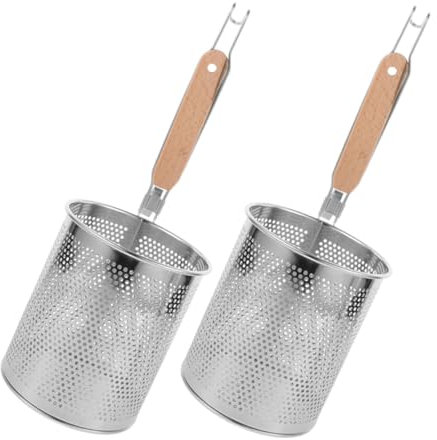 Cabilock 2pièces Passoire à Pâtes Avec Poignée Acier Inoxydable Panier à Nouilles Pour Bouillir Passoire à Casserole Pratique