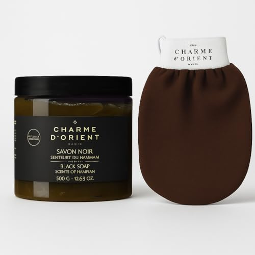 Duo Hammam : Savon Noir 500g + Gant Kassa Exfoliant