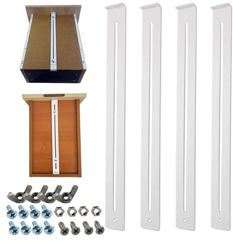Drawer Bottom Repair Kit - Anti-Sagging Heavy Duty Hardware | Cabinet Drawer Repair Hardware Kit,for Wooden MDF Chipboard Home Office Kitchen Cabinet Dresser Furniture