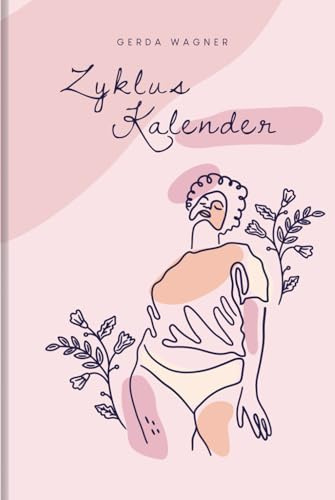 Zykluskalender: Menstruationskalender für Frauen und Mädchen | Periodenkalender für Erwachsene | für 1 Jahr
