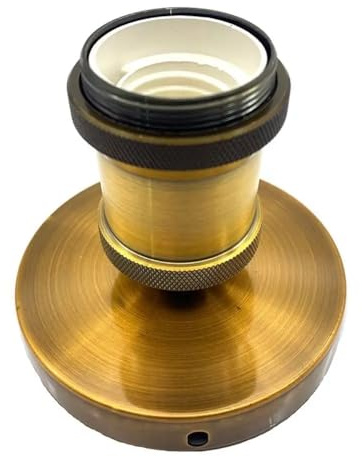 3 Pack Vintage E27 E26 Lamp Socket 100‑240V Ceiling Lamp Holder with Accessories for Bedroom Kitchen Living Room Lampholder Home Decoration (Gold Bronze)