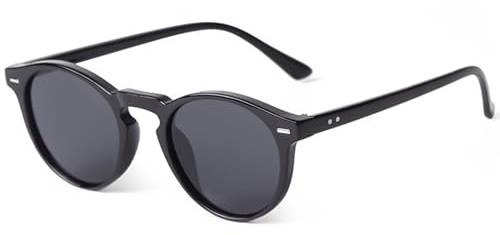 CIKJUK Sonnenbrille Damen Herren Rund Retro - Getönte Gläser Vintage kleines Gesicht Schmales 70er jahre Runde Brille mit UV Schutz