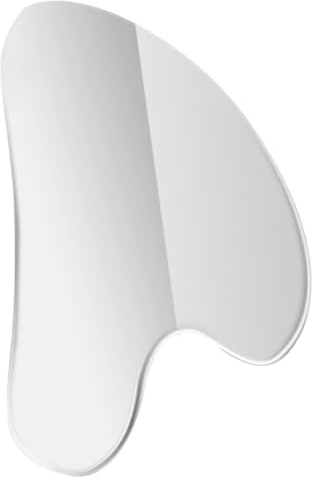 Ipetboom Strumento Guasha Viso a Forma di Cuore in Acciaio Inossidabile, Massaggiatore Facciale Portatile e Leggero Bordo Liscio per Massaggio Drenante e Relax, per Uso Domestico
