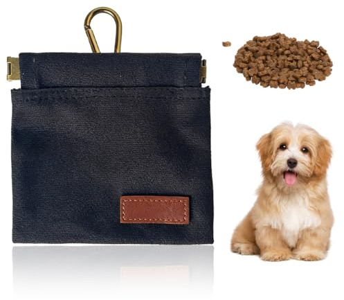 PHYNDR 1 Pièce Sac à Friandises pour Chien, Pochette Friandise Chien, Dog Treat Pouch, Sac de Nourriture pour l'entraînement et l'éducation des Chiots - Récompenses Rapides, avec Carabiner