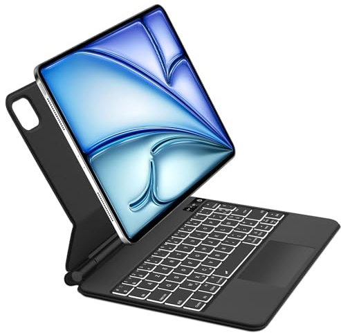 Magic Keyboard per iPad Air 11 M4/M3/M2 2026/2025/2024/ Air 5/4 10.9 | Italiano QWERTY Tastiera Retroilluminata Bluetooth con Trackpad per iPad Air 11 Pollici M2/M3/M4, Nero