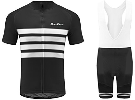UGLY FROG 2023 Männer MTB Rennwagen Radfahren Kleidung Set Kurze Hülse Trikots+Trägerhosen Anzüge Sportbekleidung