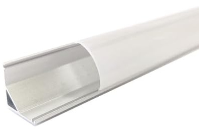silamp – Profil Winkel Aluminium 2 m Deckel weiß Opal