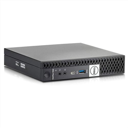 DELL Optiplex 7050 Tiny Mini Pc Computer Fisso Business Intel Core i5 6th, Ram 8 Gb, Ssd 128 Gb, Wifi Usb, Hdmi + Displayport, Windows 11 Pro + Libre Office (Ricondizionato)