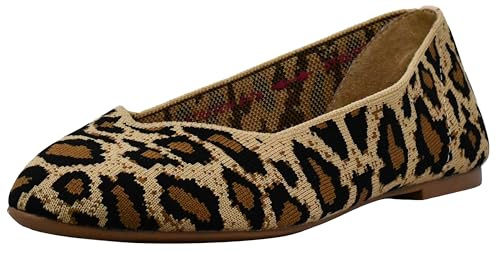 Skechers Cleo - Claw-some, Ballerine punta chiusa Donna, Marrone Natural Flat Knit Nat, 37 EU