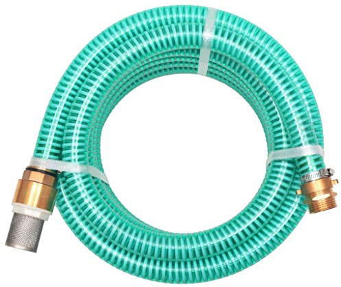 Tidyard Saugschlauch 15 m 25 mm Förderschlauch Pumpenschlauch Ansaugschlauch Ansauggarnitur mit Messing-Anschlüssen