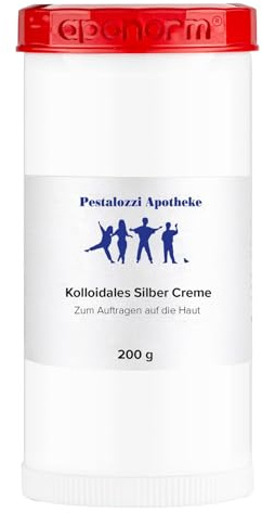 Pestalozzi Apotheke Kolloidales Silber Creme (200 g) aus Apotheken-Herstellung - hochwertige Qualität - bewährte Originalrezeptur Silbercreme Pestalozzi-Apotheke