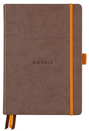 Rhodia 118572C Notizheft Goalbook A5 Hardcover 120 Blatt dot Lineatur Braun