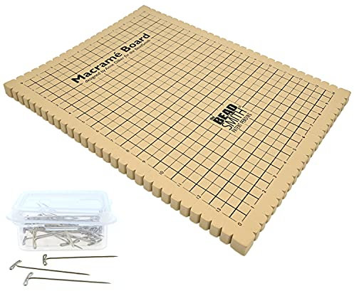 The Beadsmith Makramee-Kombi, 25.4x35.6 cm, Box mit 40 T-Pins, Armband-Projekt und Anleitung (evtl. nicht in deutscher Sprache), ideal zum Sichern und Erstellen von Makramee- und Knüpfkreationen